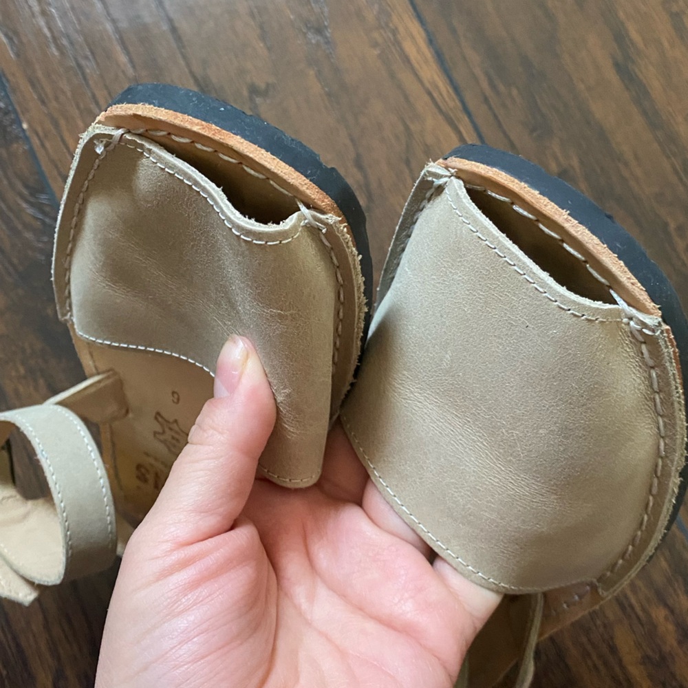 PONS Avarcas authentic leather sandals size 6, made in Spain - Picture 10 of 11
